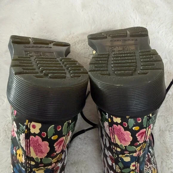Dr. Martens 1460 Pascal Floral Lace‑Up Boots Women's Black Floral Leather Size:6 - Picture 13 of 14